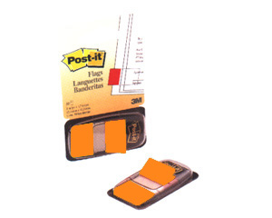 Indeksi 25.4*43.2mm, oranas, 50 lapias, Post-it